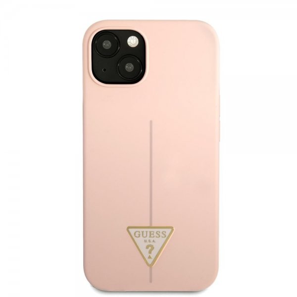 Guess iPhone 13 Skal Metal Triangle Rosa