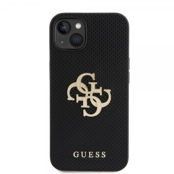 Guess iPhone 13 Skal Perforated Glitter Svart