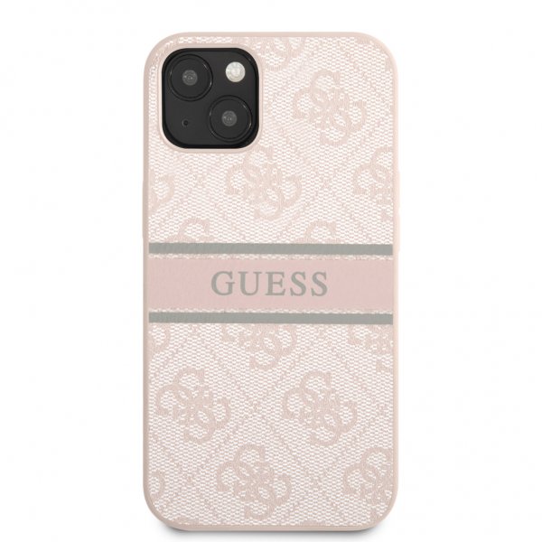 Guess iPhone 13 Skal Printed Stripe Rosa
