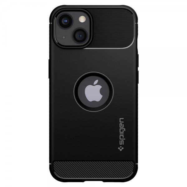 Spigen iPhone 13 Skal Rugged Armor Matte Black