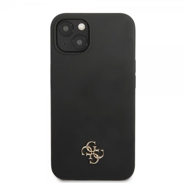 Guess iPhone 13 Skal Silicone Metal Logo 4G Svart