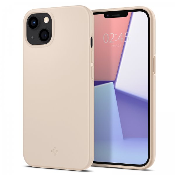 Spigen iPhone 13 Skal Thin Fit Sand Beige