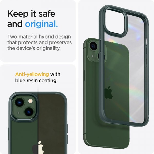 Spigen iPhone 13 Skal Ultra Hybrid Midnight Green
