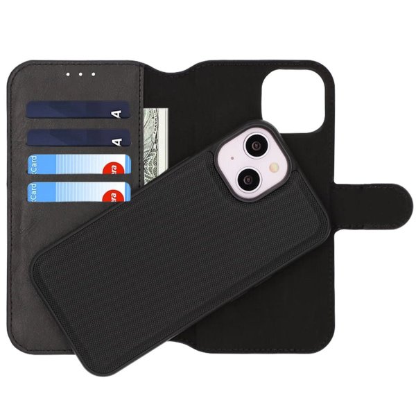 Rvelon iPhone 13/iPhone 14 Fodral Magnetiskt Avtagbart Skal Svart