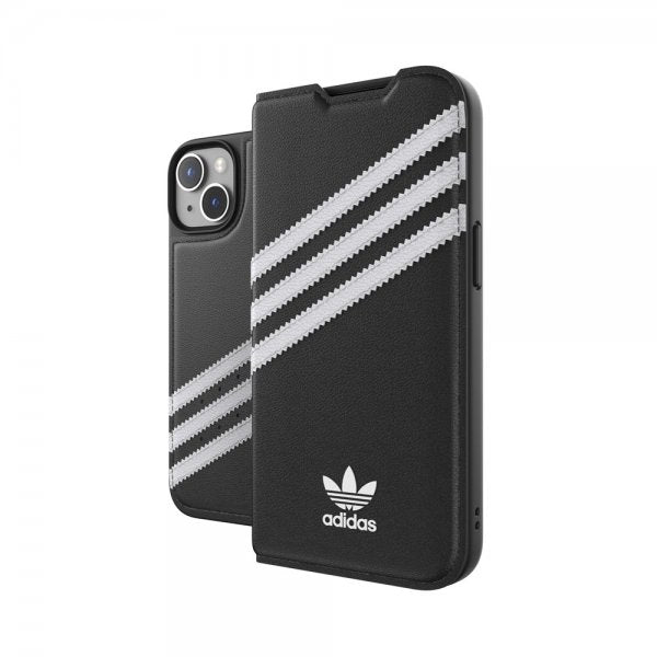 Adidas iPhone 14 Fodral 3 Stripes Booklet Case Svart Vit