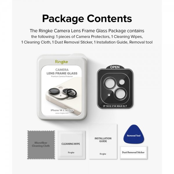 Ringke iPhone 14/iPhone 14 Plus Kameraskydd Camera Lens Frame Svart