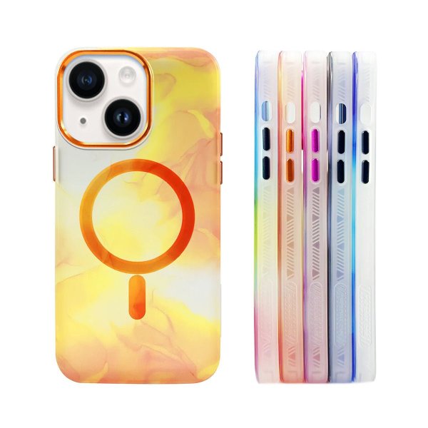 iPhone 14 Skal Mönster Abstrakt Orange