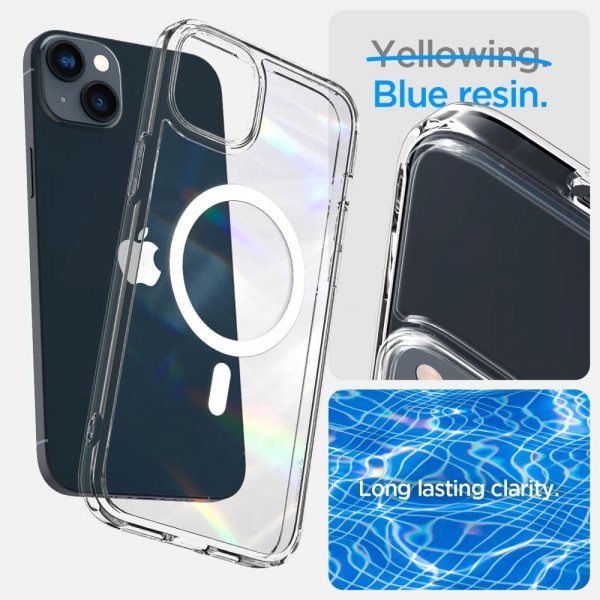 Spigen iPhone 14 Plus Skal Crystal Hybrid MagFit Vit