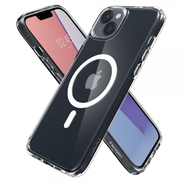 Spigen iPhone 14 Plus Skal Crystal Hybrid MagFit Vit