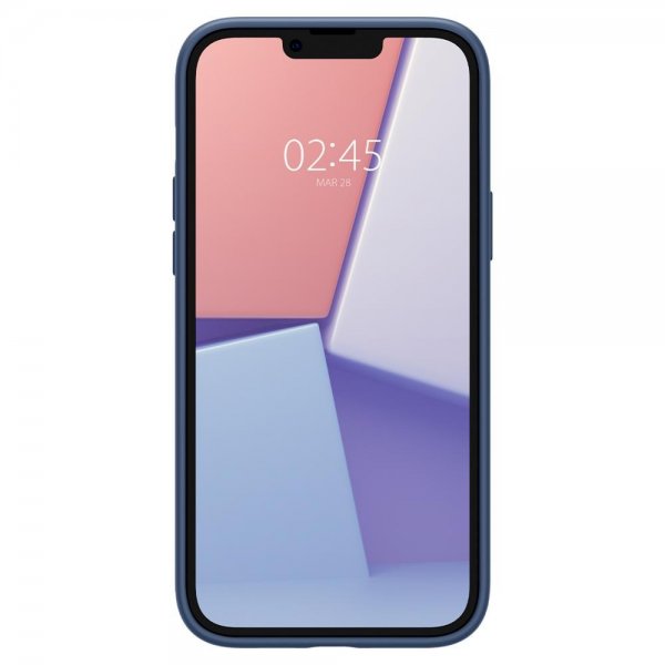 Spigen iPhone 14 Plus Skal Silicone Fit MagFit Navy Blue