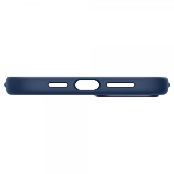 Spigen iPhone 14 Plus Skal Silicone Fit MagFit Navy Blue