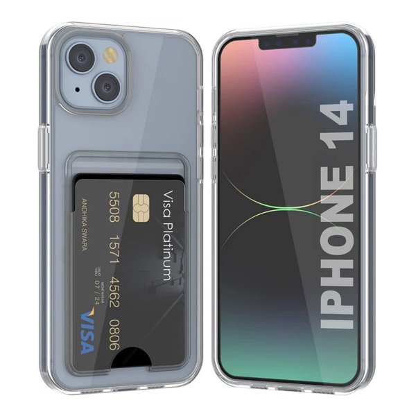 Rvelon iPhone 14 Skal Korthållare Transparent