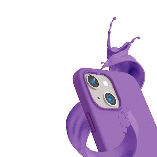 Rvelon iPhone 14 Skal Silikon Lila