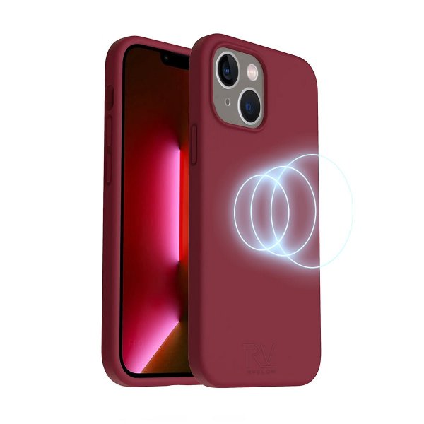 Rvelon iPhone 14 Skal Silikon MagSafe Röd