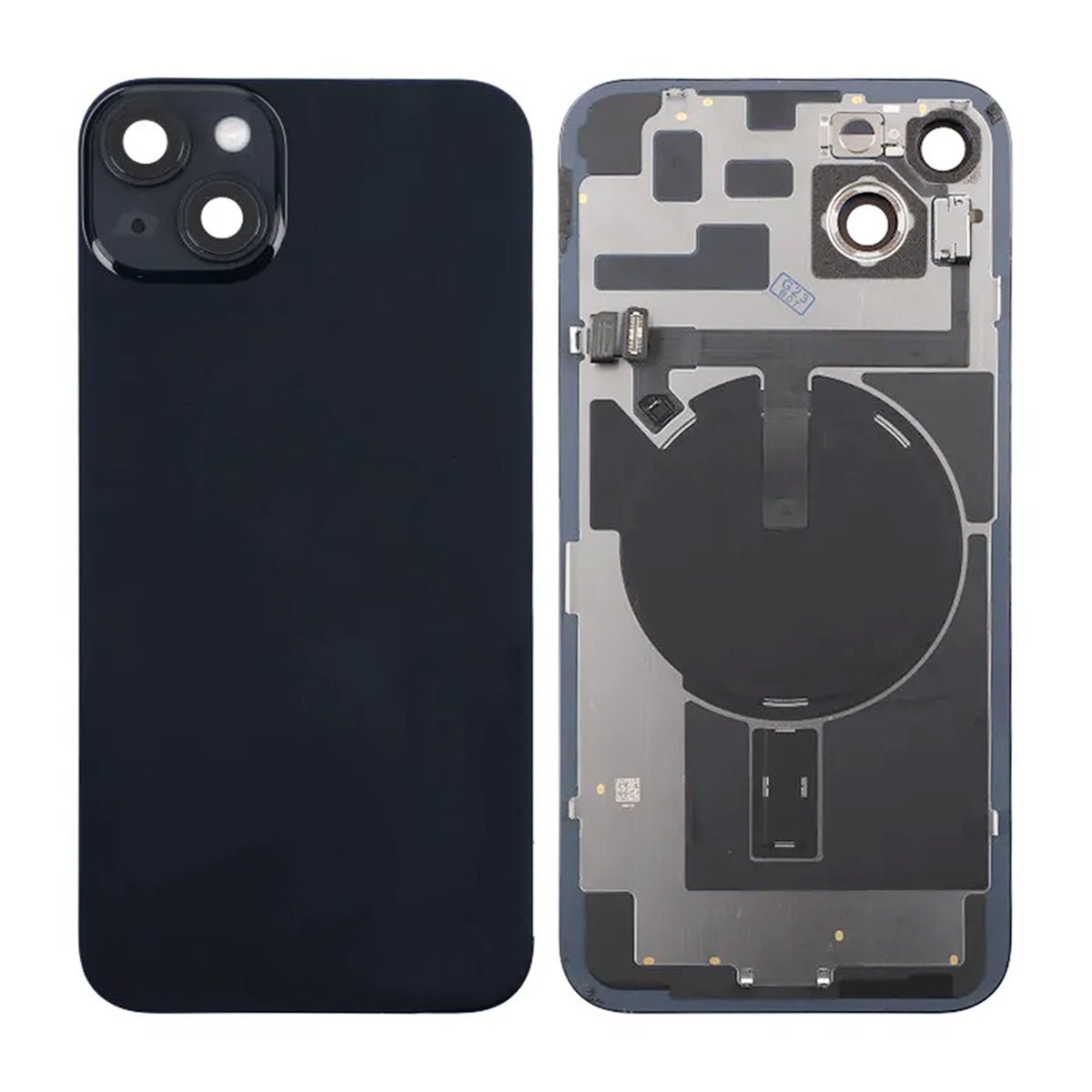 iPhone 14 Plus Baksida Glas Komplett - Svart