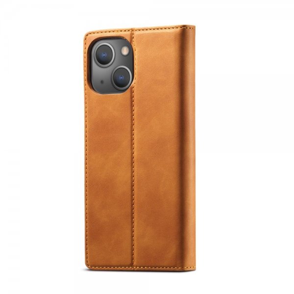 Lc.Imeeke iPhone 14 Plus Fodral med Kortfack Flip Brun