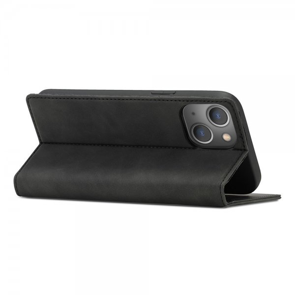 Lc.Imeeke iPhone 14 Plus Fodral med Kortfack Flip Svart