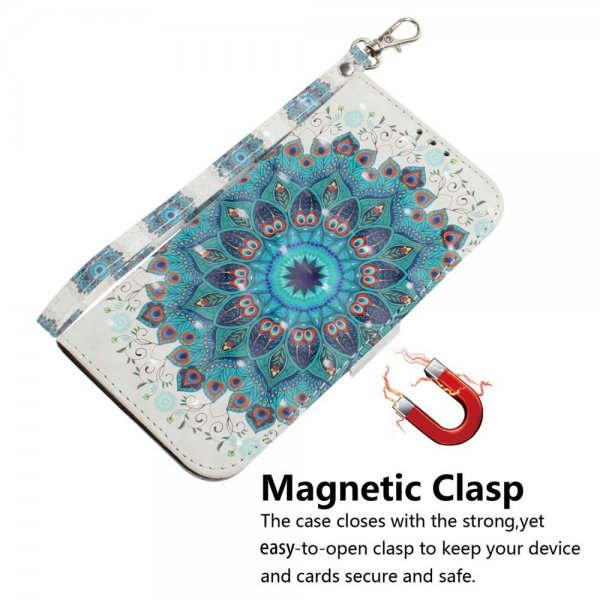iPhone 14 Plus Fodral Motiv Blå Mandala