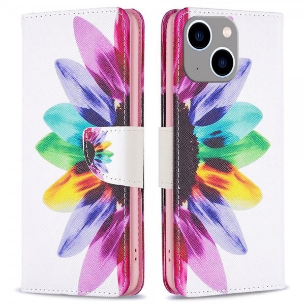 iPhone 14 Plus Fodral Motiv Färgglada Blad