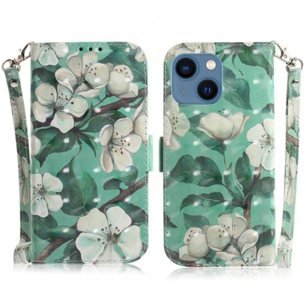 iPhone 14 Plus Fodral Motiv Vita Blommor