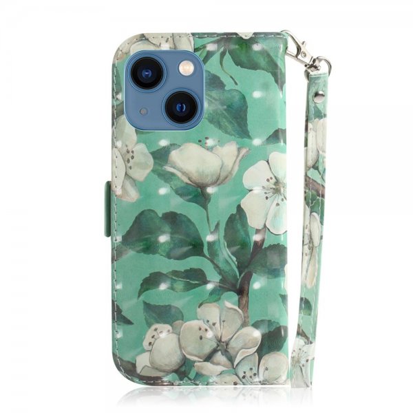 iPhone 14 Plus Fodral Motiv Vita Blommor