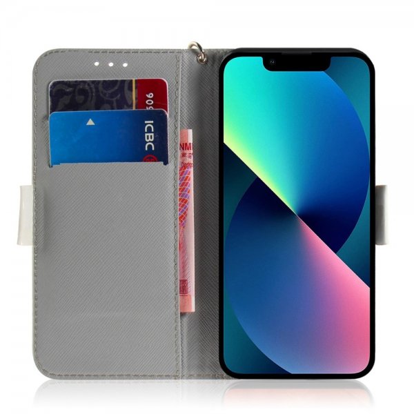 iPhone 14 Plus Fodral Motiv Vita Blommor