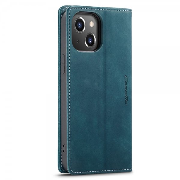 CaseMe iPhone 14 Plus Fodral Retro Flip Petrol