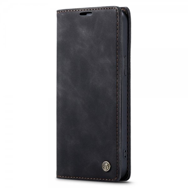 CaseMe iPhone 14 Plus Fodral Retro Flip Svart