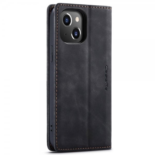 CaseMe iPhone 14 Plus Fodral Retro Flip Svart