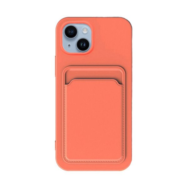 iPhone 14 Plus Skal Korthållare Orange