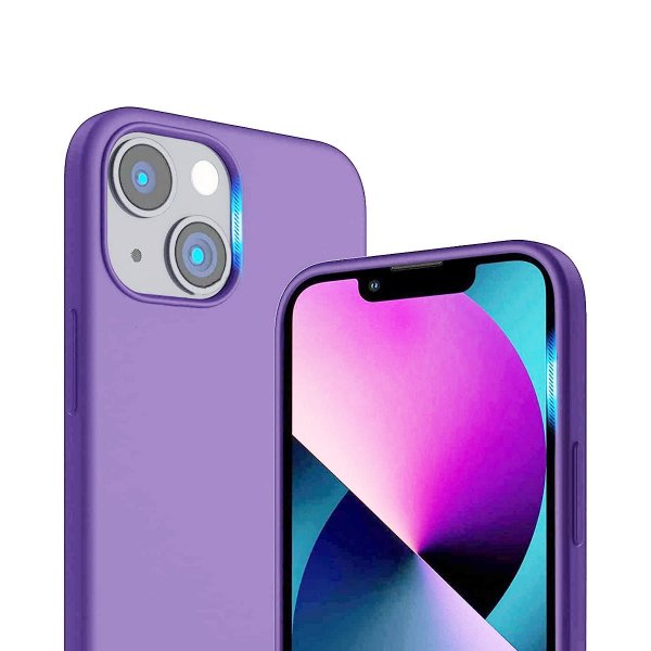 Rvelon iPhone 14 Plus Skal Silikon Lila