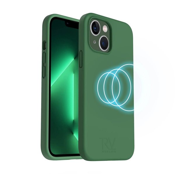 Rvelon iPhone 14 Plus Skal Silikon MagSafe Grön