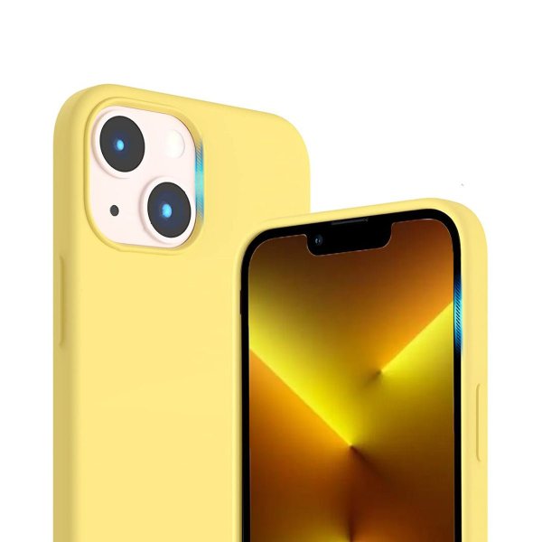 Rvelon iPhone 14 Plus Skal Silikon MagSafe Gul