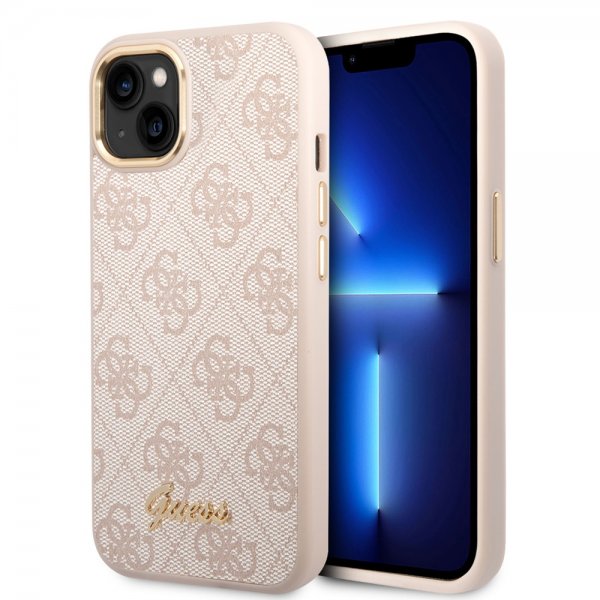 Guess iPhone 14 Plus Skal 4G Logo Rosa