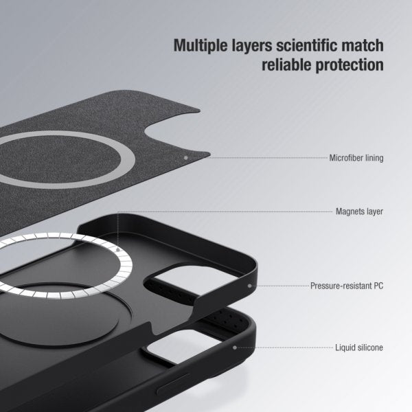 Nillkin iPhone 14 Plus Skal CamShield Silky MagSafe Svart