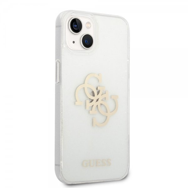Guess iPhone 14 Plus Skal Full Glitter Transparent