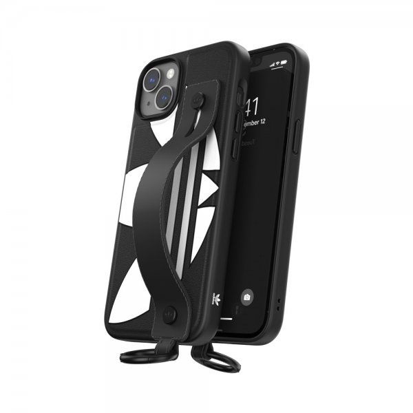 Adidas iPhone 14 Plus Skal Handstrap Case Svart Vit