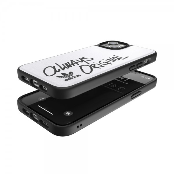 Adidas iPhone 14 Plus Skal Inlay Embroidery Case Vit Svart