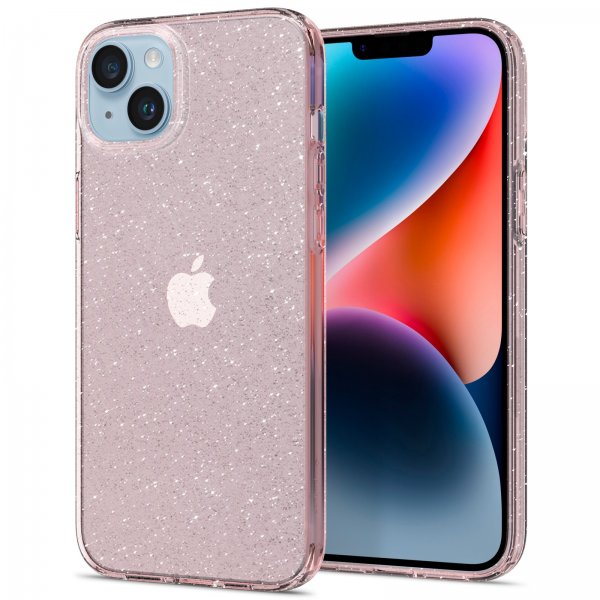Spigen iPhone 14 Plus Skal Liquid Crystal Glitter Rose Quartz