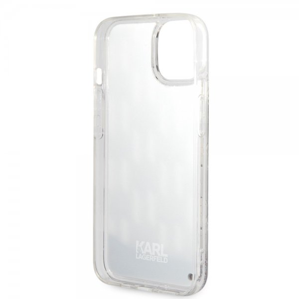 Karl Lagerfeld iPhone 14 Plus Skal Liquid Glitter Monogram Svart