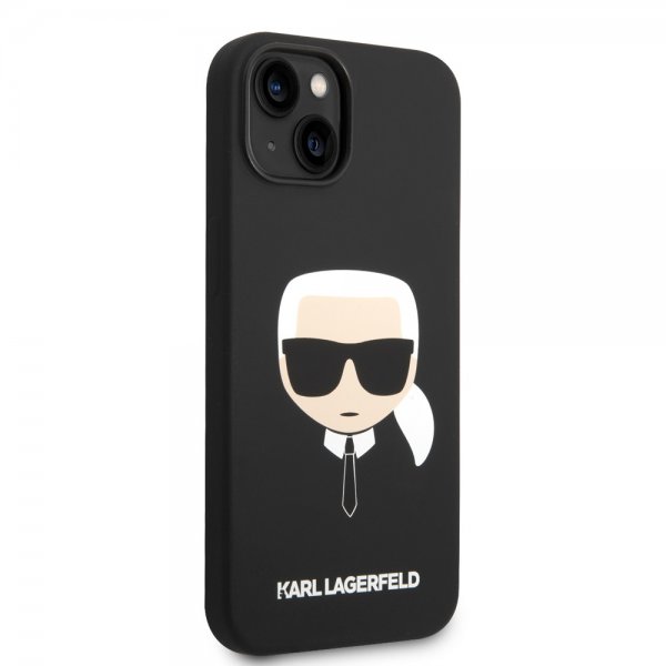 Karl Lagerfeld iPhone 14 Plus Skal Liquid Silicone Karl MagSafe Svart