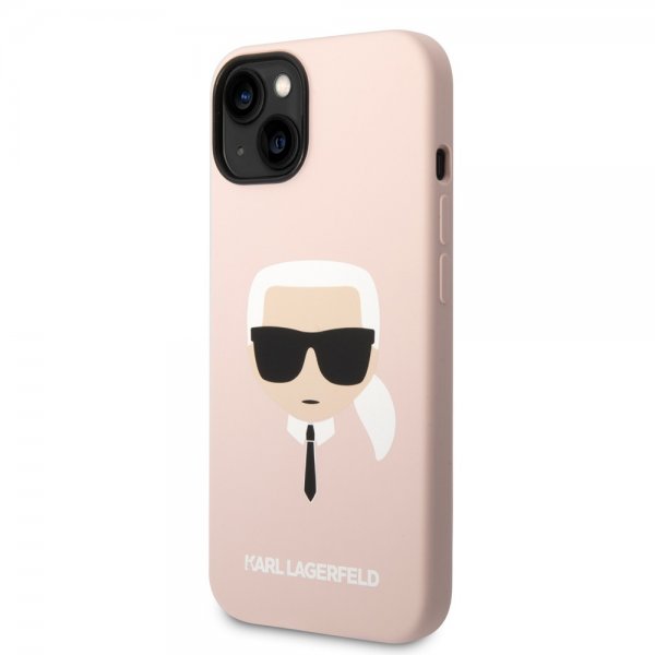 Karl Lagerfeld iPhone 14 Plus Skal Liquid Silicone Karl Rosa