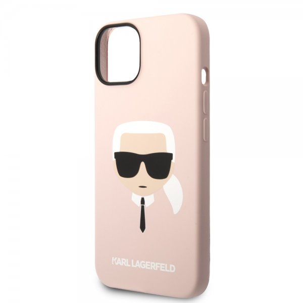 Karl Lagerfeld iPhone 14 Plus Skal Liquid Silicone Karl Rosa