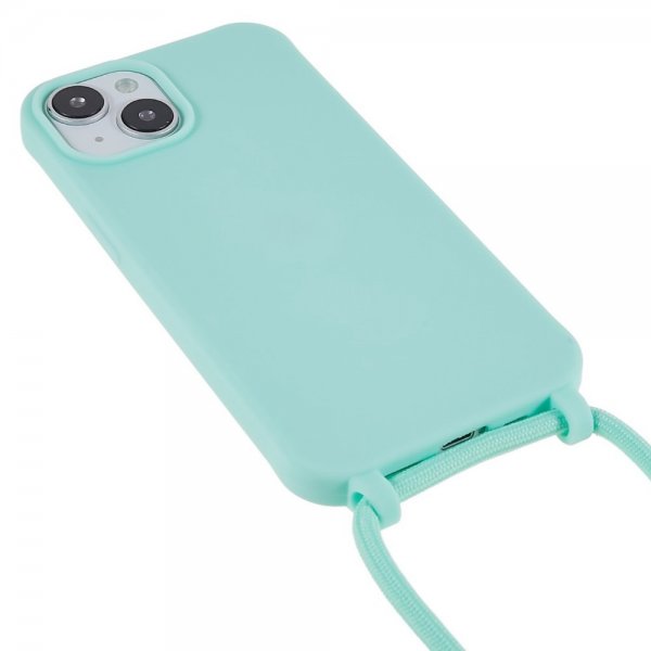 iPhone 14 Plus Skal med Strap Grön