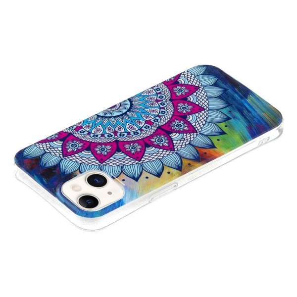 iPhone 14 Plus Skal Motiv Blå Mandala