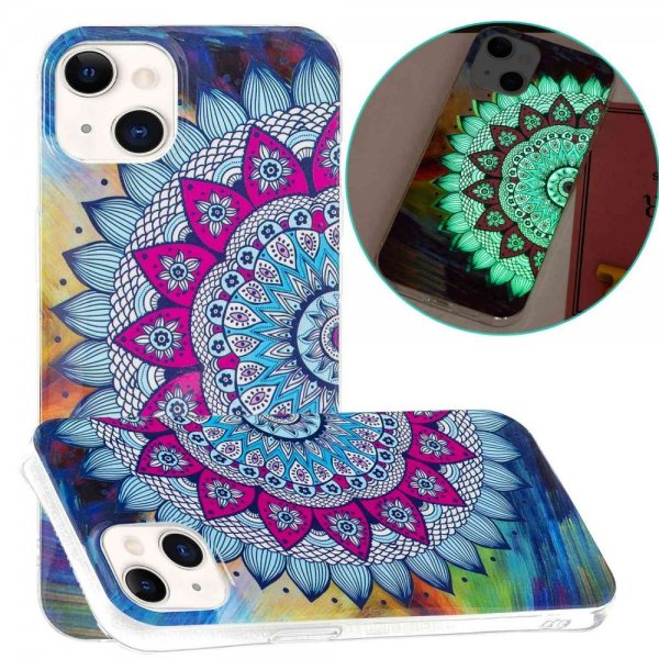 iPhone 14 Plus Skal Motiv Blå Mandala