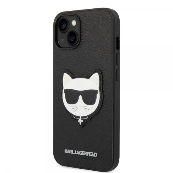Karl Lagerfeld iPhone 14 Plus Skal Saffiano Choupette Svart