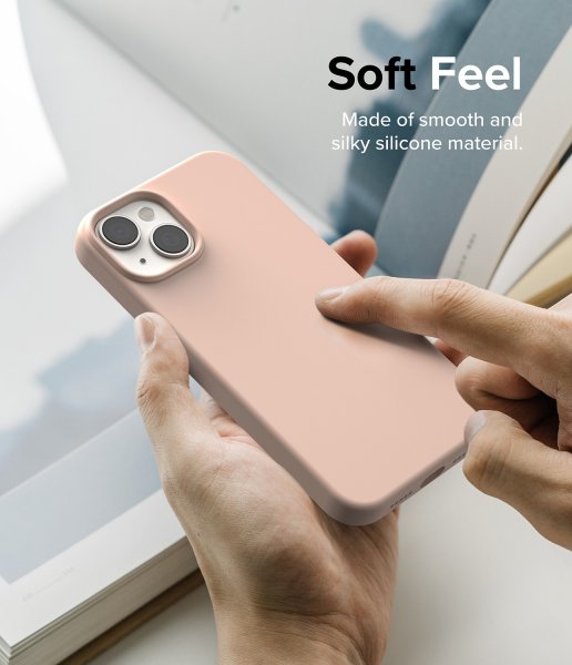Ringke iPhone 14 Plus Skal Silicone Pink Sand
