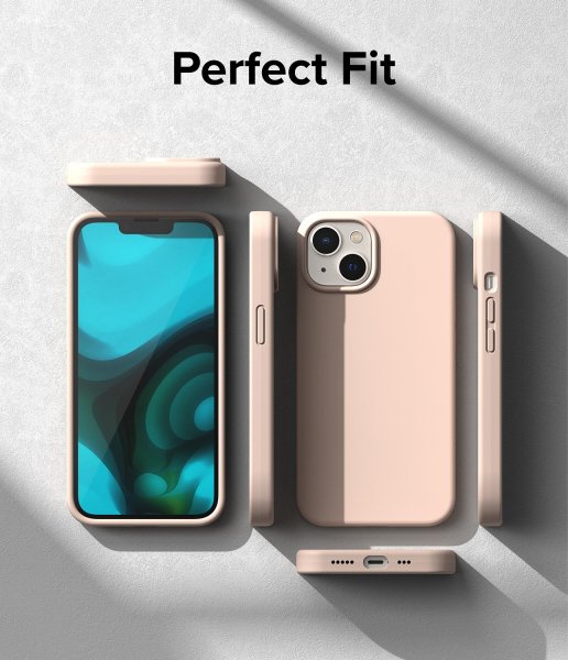 Ringke iPhone 14 Plus Skal Silicone Pink Sand