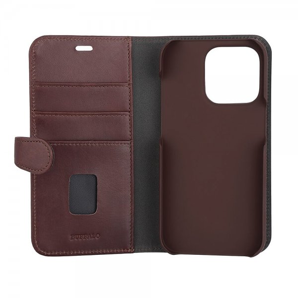 Buffalo iPhone 14 Pro Fodral 2-in-1 Detachable Wallet Brun